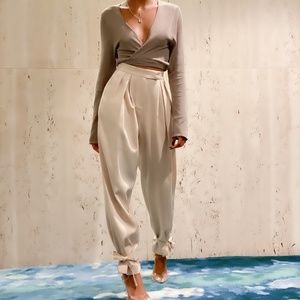 Sand Ankle Tie Pants